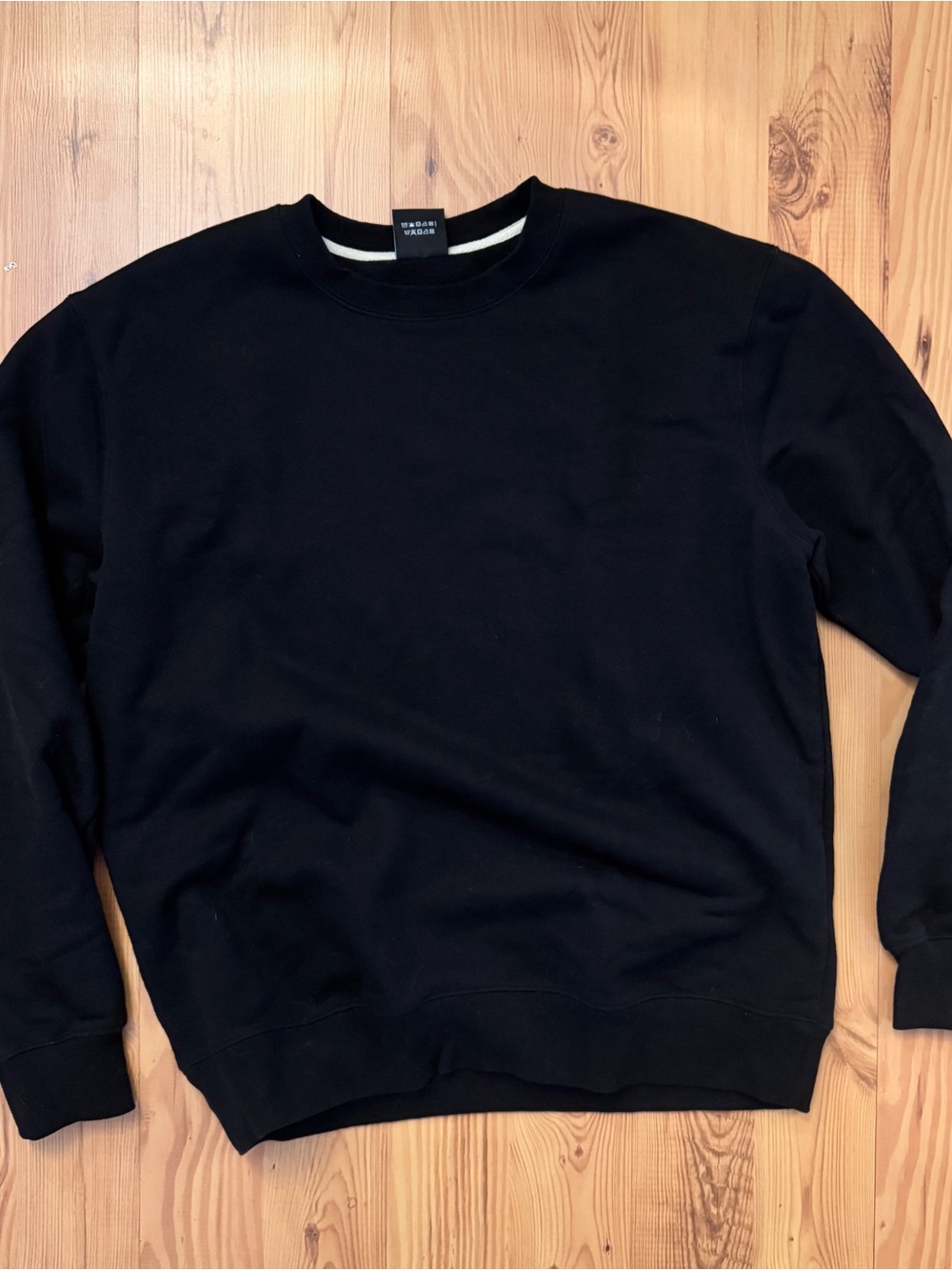 True Classic Black Crewneck Sweater NWOT
